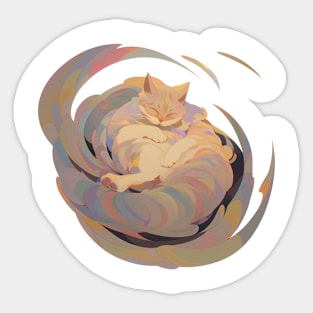 Comfortable Cat Sticker